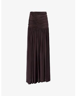 Christopher Esber Orion Draped Woven Maxi Skirt - Brown