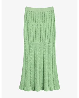OMNES Montana Crochet-Knit Maxi Skirt - Green