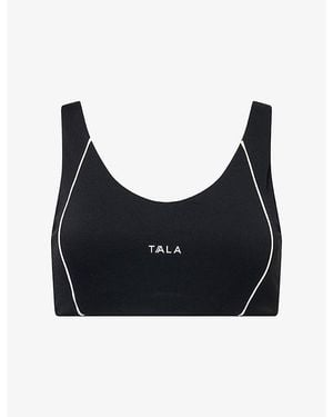 WE Are Tala Skinluxe Contrast Piping Sports Bra - Black