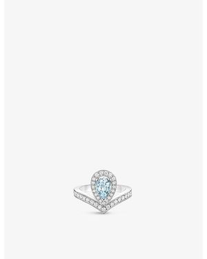 Chaumet Joséphine Aigrette 18Ct- Aquamarine And Diamond Ring - White