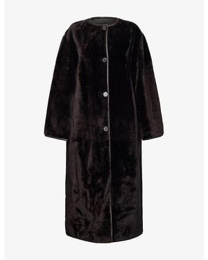 Arma Rilana Isabella Leather Shearling Jacket - Black