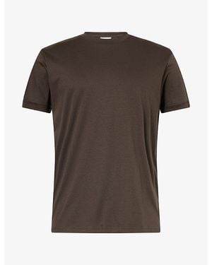 Raith Luxe Mercerised Cotton T-Shirt - Brown