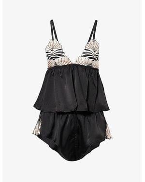 Bluebella Katerine Luxury Satin Cami And Short Set - Black