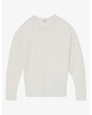 Reiss Colette Reverse-Seam Wool-Blend Jumper - White