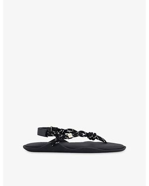 FLOWZE Flow Flat Mixed-Material Sandals - Blue