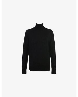 House Of Cb Angel Polo-Neck Silk And Wool Jumper - Black