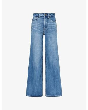 GOOD AMERICAN Good Waist High-Rise Palazzo Stretch-Denim Jeans - Blue