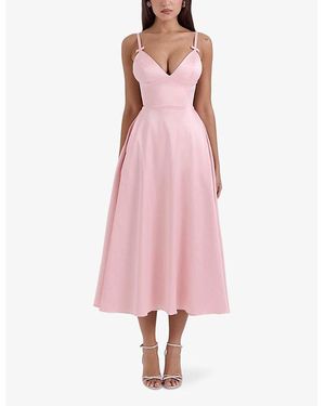 sachin and babi light blue dress Fitted Floor Length Backless Dress For Prom