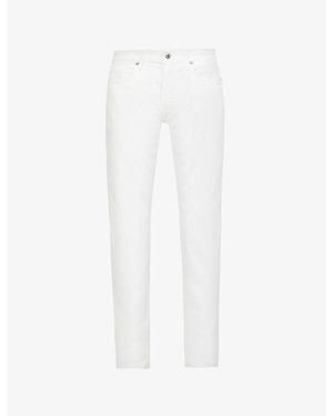 PAIGE Slim Straight-Leg Stretch-Denim Jeans - White