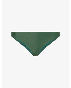 VERANDAH High-Leg Hipster Bikini Bottoms - Green