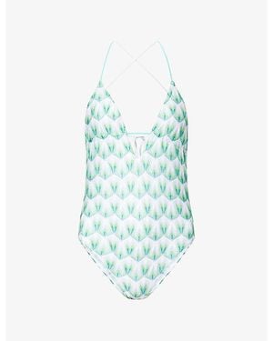 Missoni Raschel Lace Knit Swimsuit - Blue