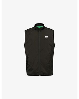 Malbon Performance Ribbed Panel Woven Vest - Black