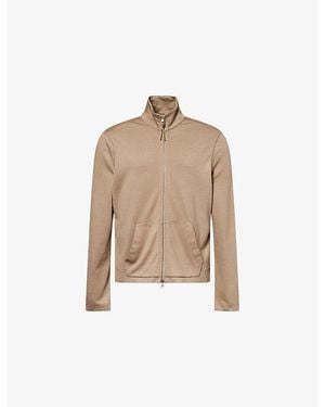 dunhill High-Neck Regular-Fit Wool And Cashmere Track Jacket - Natural