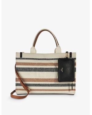 Dune Deltra Large Canvas Tote Bag - Metallic