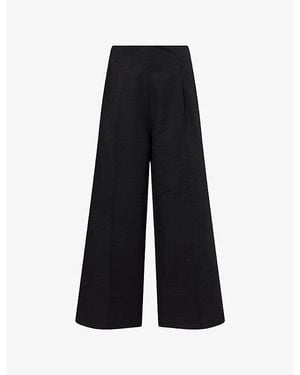 D'Estree Martha Tailored Cotton Trousers - Black