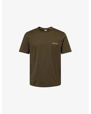Paul Smith Repeat Logo Crewneck Cotton-Jersey T-Shirt - Green