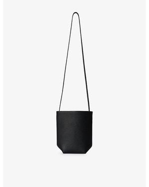 The Row N/S Park Crossbody Leather Bag - Black