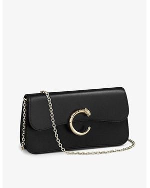 Cartier Panthère De Chain Mini Leather Cross-Body Bag - Black