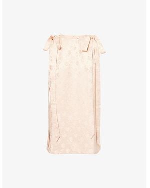 Sister Jane Serene Bow Woven Mini Dress - Natural