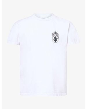 ALEXANDER DIGENOVA Small Crest Cotton T-Shirt - White
