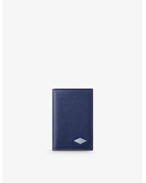 Cartier Losange Logo-Plaque Leather Card Holder - Blue