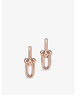 Tiffany & Co. Tiffany Hardwear Medium Link 18Ct Rose- Drop Earrings - White