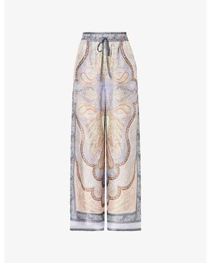 Zimmermann Wanderlust Relaxed-Fit Silk Pants - Multicolor