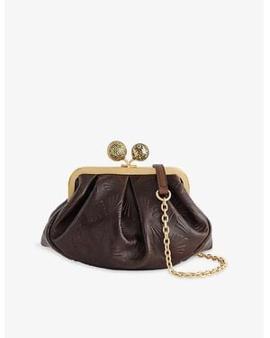 Weekend by Maxmara Pasticcino Small Leather Clutch Bag - Brown
