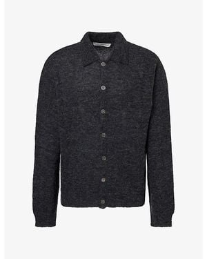 Our Legacy Evening Wool-Blend Polo Sweatshirt - Blue