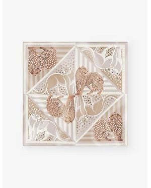 Cartier Panthère Illusion Printed Silk-Twill Scarf - Natural