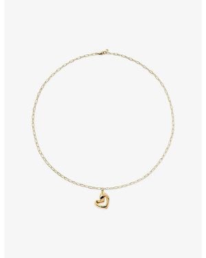 Monica Vinader Infinity Heart 18Ct Vermeil Pendant Necklace - Metallic