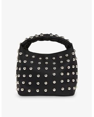 Whistles Luz Studded Woven Top-Handle Bag - Black