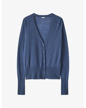 JOSEPH Nisus Cashair Cashmere Cardigan - Blue