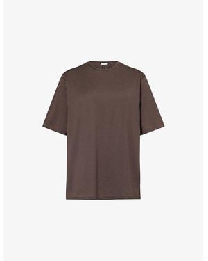Frankie Shop Harper Relaxed-Fit Cotton-Jersey T-Shirt - Brown