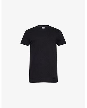 Calvin Klein Crewneck Logo-Embroidered Pack Of Three Cotton-Jersey T-Shirts - Black