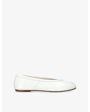 Maison Margiela Tabi Ballerina Leather Ballet Flats - White