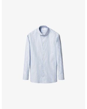 Eton Signature Oxford Striped Slim-Fit Cotton Shirt - Blue