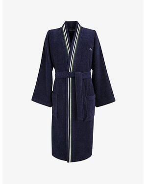 Lacoste Cotton Bath Robe - Blue