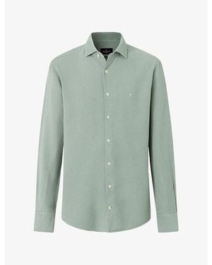 Hackett Textured Tailored-Fit Cotton Shirt - Green