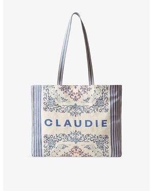 Claudie Pierlot Branded Cotton Tote Bag - White