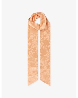 OMNES Scarlett Jacquard Woven Scarf - Orange