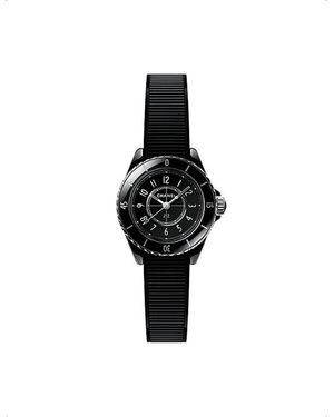 CHANEL J12 Ceramic And Rubber Strap Quartz Watch 28Mm - Black