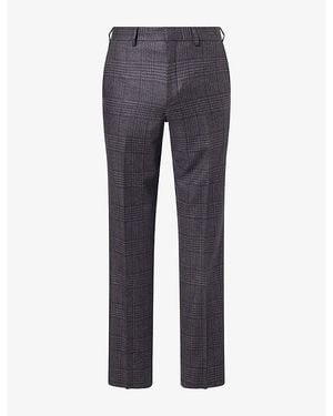 Paul Smith The Brierly Tweed Wool-Silk Pants - Blue