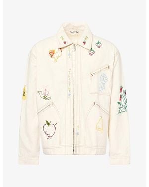 STORY mfg. Amba Embroidered Denim Jacket - Natural