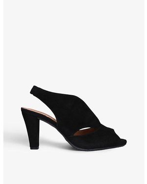 Carvela Kurt Geiger Arabella Cut-Out Suede Sandals - Black