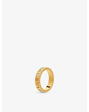 BVLGARI B.Zero1 18Ct- And 0.04Ct Brilliant-Cut Diamond Ring - Metallic