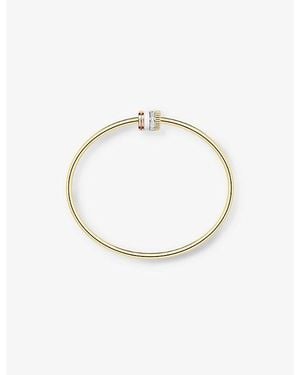 Boucheron Quatre-Edition 18Ct And Rose- 0.11Ct Diamond And Ceramic Bracelet - Metallic