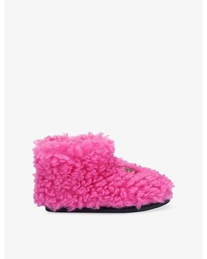 Kurt Geiger Kensington Faux-Fur Slipper Boots - Pink