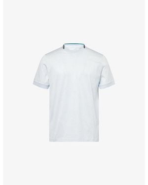 Paul Smith Stripe-Trim Short-Sleeve Cotton T-Shirt - White