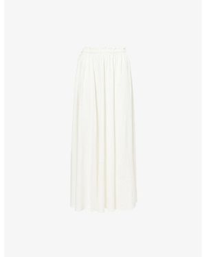 Dissh Ava Modal-Blend Maxi Skirt - White